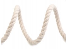 Kordelschnur aus Baumwolle Ø10 mm fest weiß